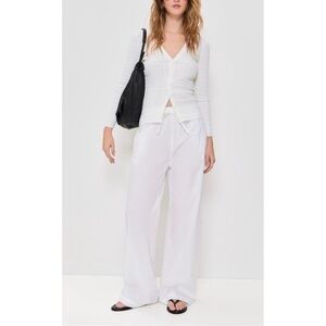 Enza Costa V-neck Button Up Top Size XS